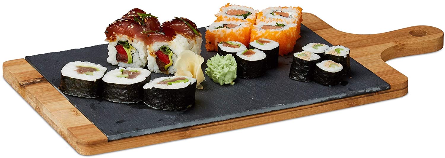 Relaxdays Σανίδa Κοπής / Σερβιρίσματος από Μπαμπού - Natural - 4052025209551