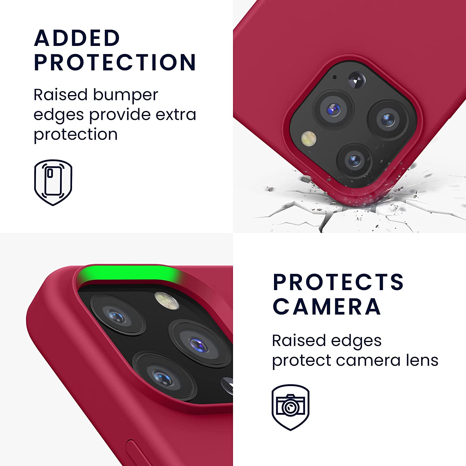 KW iPhone 13 Pro Θήκη Σιλικόνης Rubberized TPU - Sweet Cherry - 55880.229