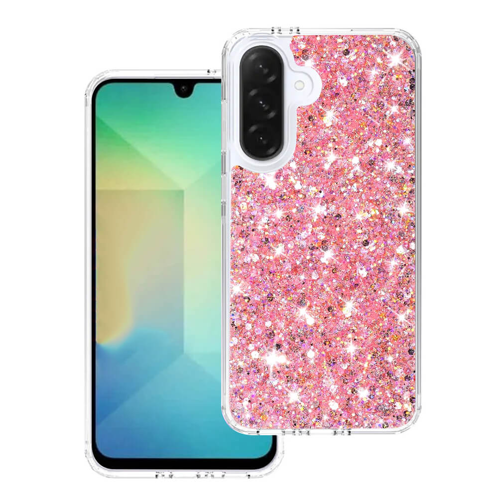 Techsuit Samsung Galaxy A26 5G - Sparkly Glitter - Σκληρή Θήκη με Πλαίσιο Σιλικόνης - Pink