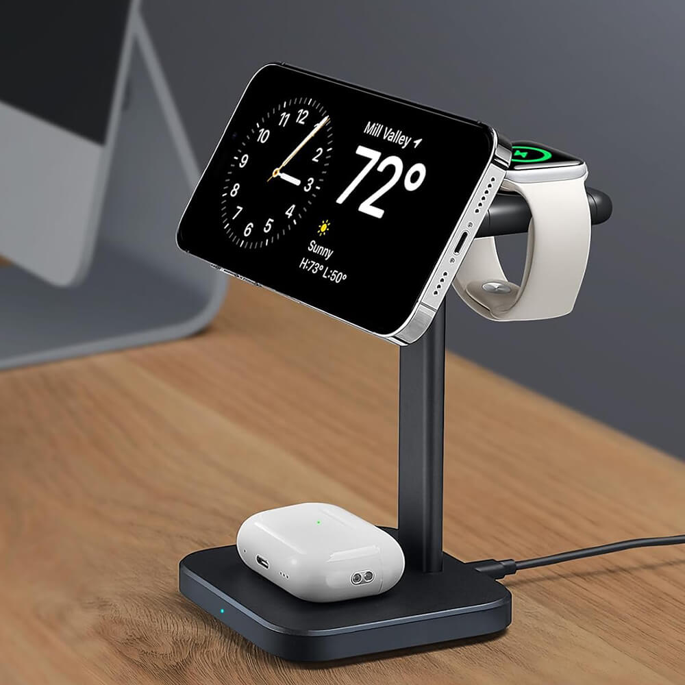 ESR 3in1 HaloLock Qi2 Ασύρματος Μαγνητικός Φορτιστής MagSafe - Black
