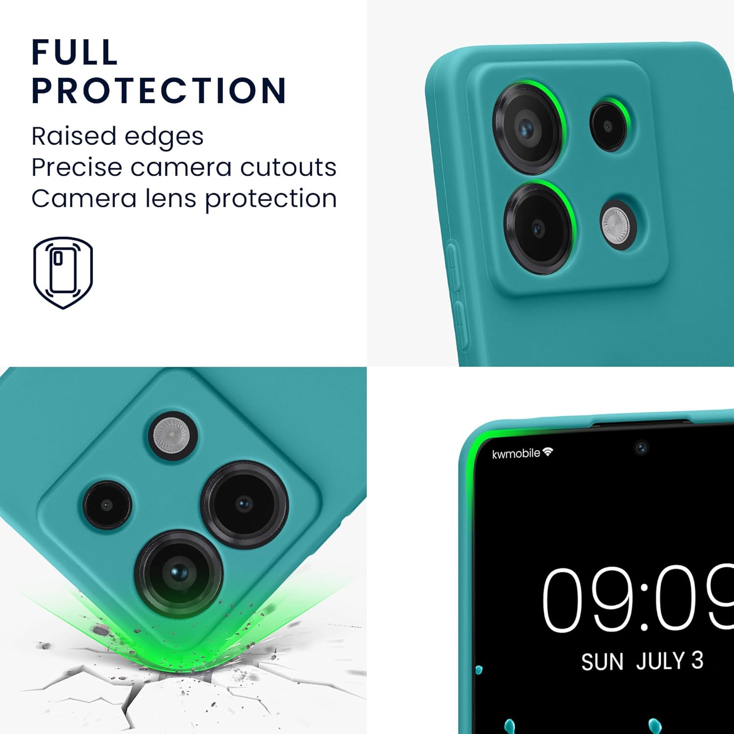 KW Xiaomi Redmi Note 13 Pro 5G / Poco X6 5G Θήκη Σιλικόνης TPU - Matte Petrol