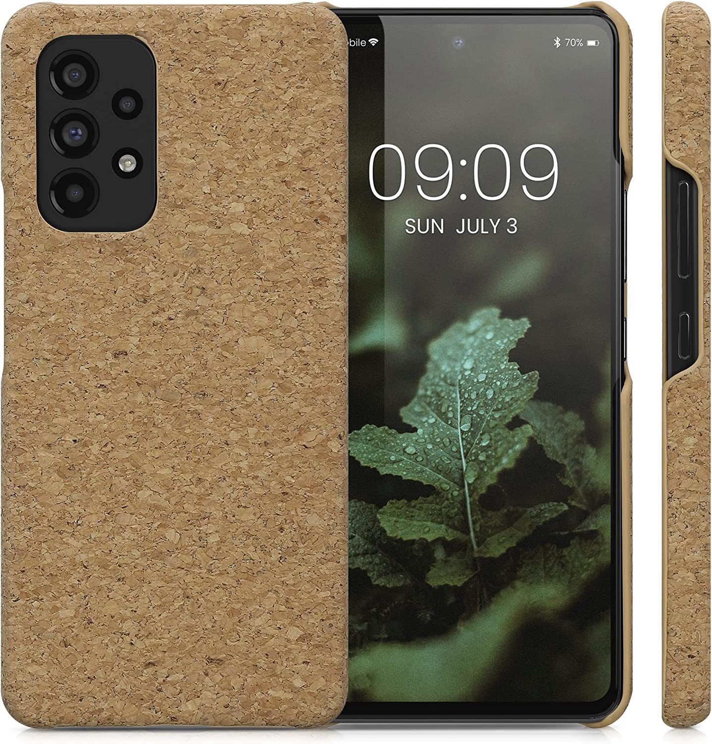 KW Samsung Galaxy A53 5G Σκληρή Θήκη από Φελλό - Light Brown - 58906.24