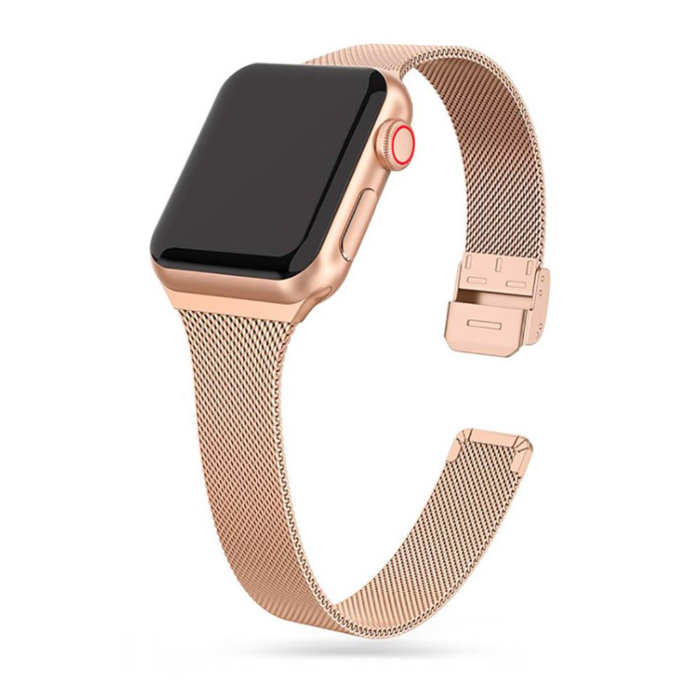 Tech-Protect Λουράκι Apple Watch 4/5/6/7/8/9/10/11 - SE (1/2/3) - 40/41/42mm MilaneseBand από Ανοξείδωτο Ατσάλι - Blush Gold