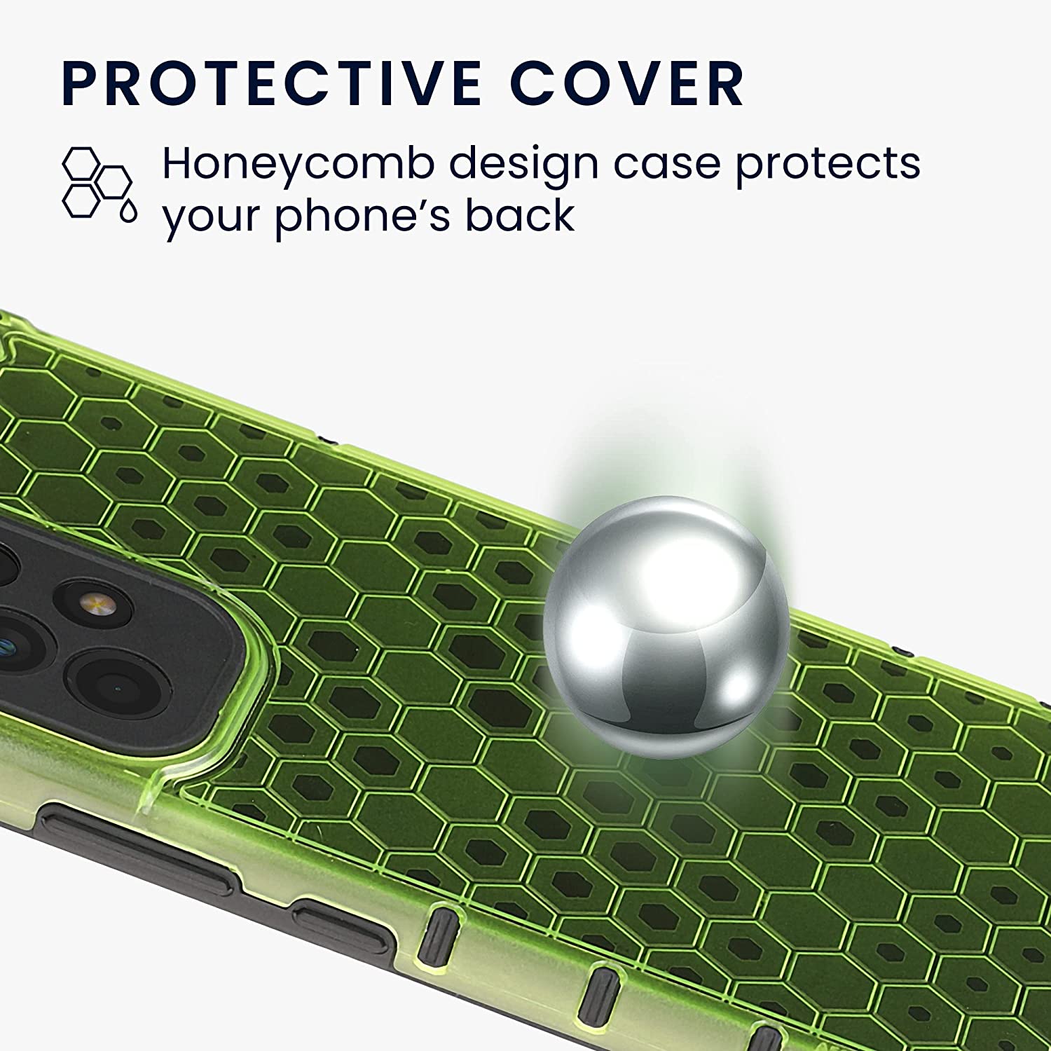 KW Samsung Galaxy A53 5G Hybrid Σκληρή Θήκη με Πλαίσιο Σιλικόνης TPU - Design Honeycomb - Neon Yellow / Ματ Ημιδιάφανη - 59969.75