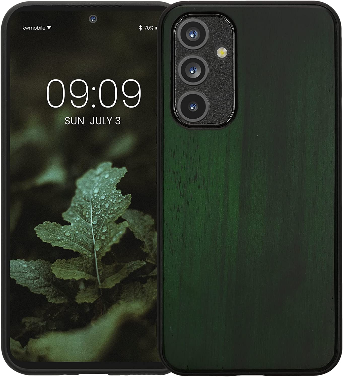 KW Samsung Galaxy A54 5G Θήκη από Φυσικό Ξύλο - Dark Green - 60798.80
