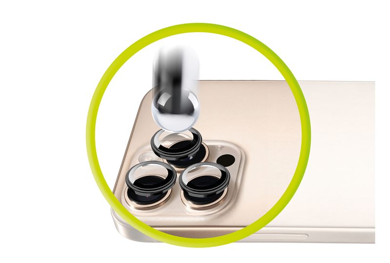 Mobile Origin Easy Lens Guards iPhone 16 / iPhone 16 Plus - Προστασία Κάμερας - Αντιχαρακτικό Γυαλί - Black