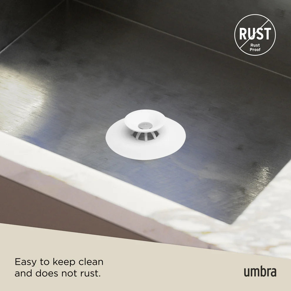 Umbra Flex Τάπα / Φίλτρο Νεροχύτη Σιλικόνης - White