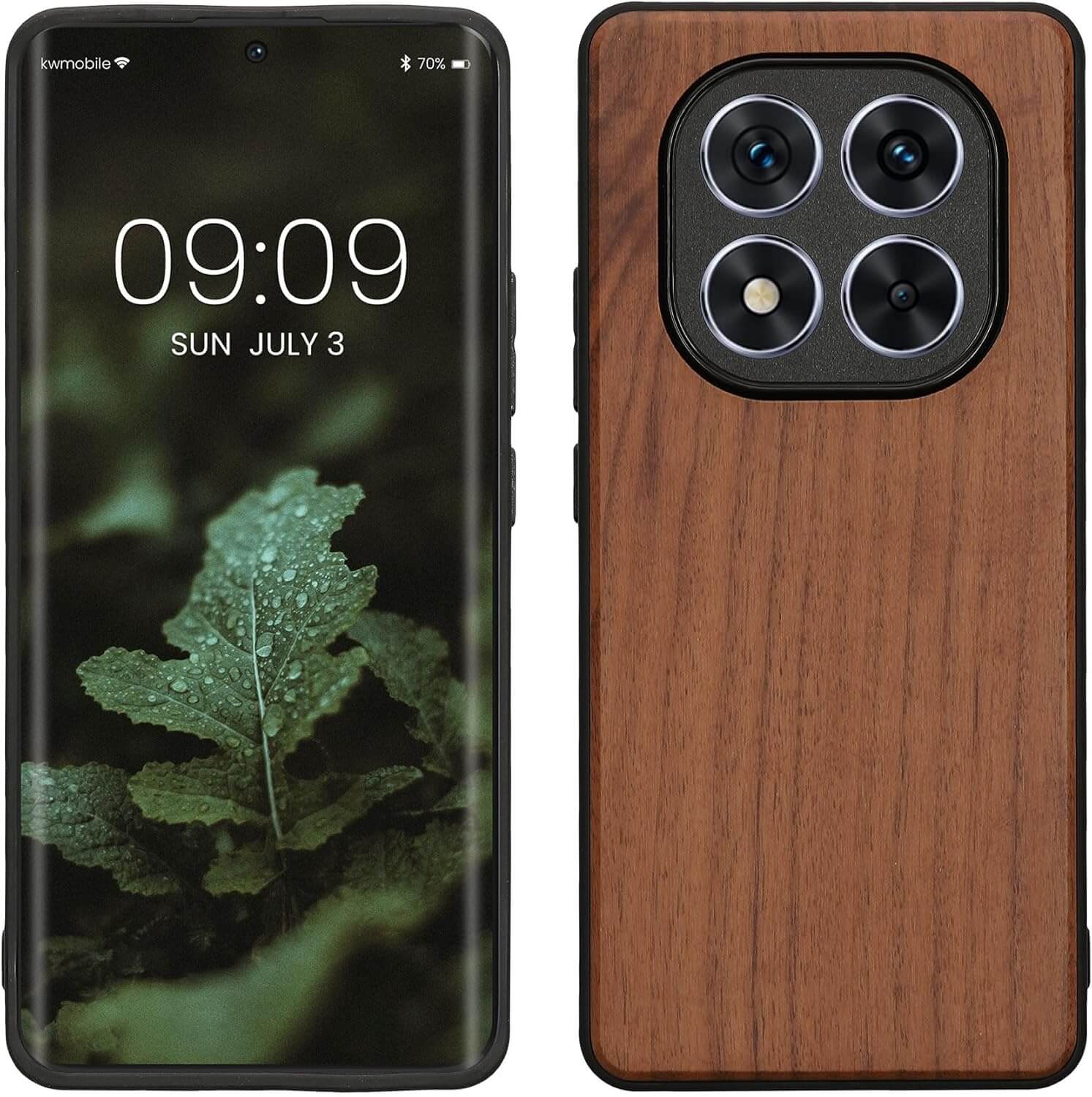 KW Xiaomi Redmi Note 14 Pro 5G / Poco X7 Θήκη από Φυσικό Ξύλο - Dark Brown