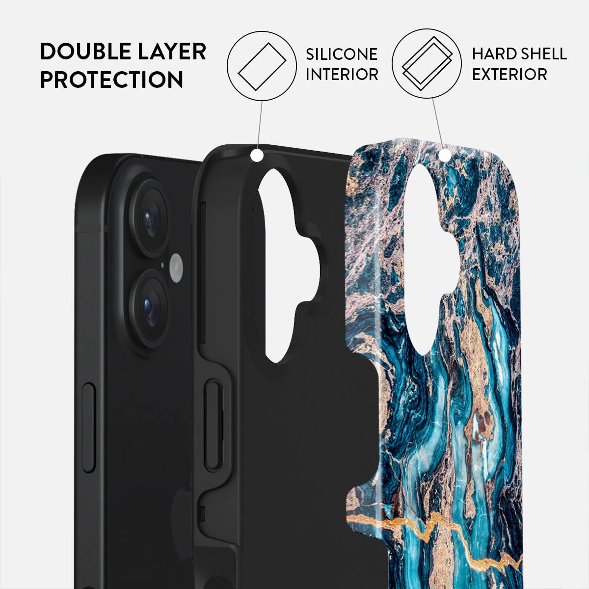 Burga iPhone 16 Fashion Tough MagSafe Σκληρή Θήκη με MagSafe - Mystic River