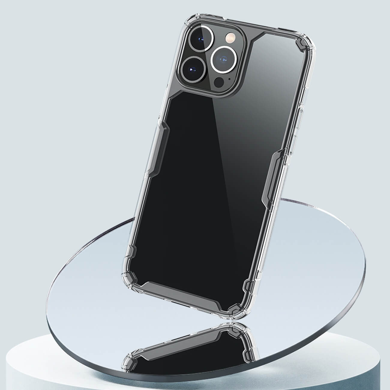 Nillkin iPhone 13 Pro Max Nature Pro - Σκληρή Θήκη με Πλαίσιο Σιλικόνης - Διάφανη