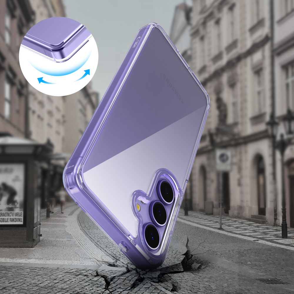 Tech - Protect Samsung Galaxy S25 Flexair Hybrid Σκληρή Θήκη με Πλαίσιο Σιλικόνης - Διάφανη