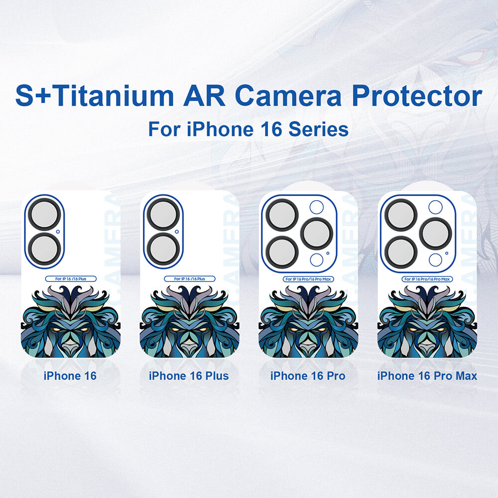 Lito iPhone 16 Pro / 16 Pro Max - S+ Camera Glass Protector - Αντιχαρακτικό Γυαλί για την Κάμερα - Black