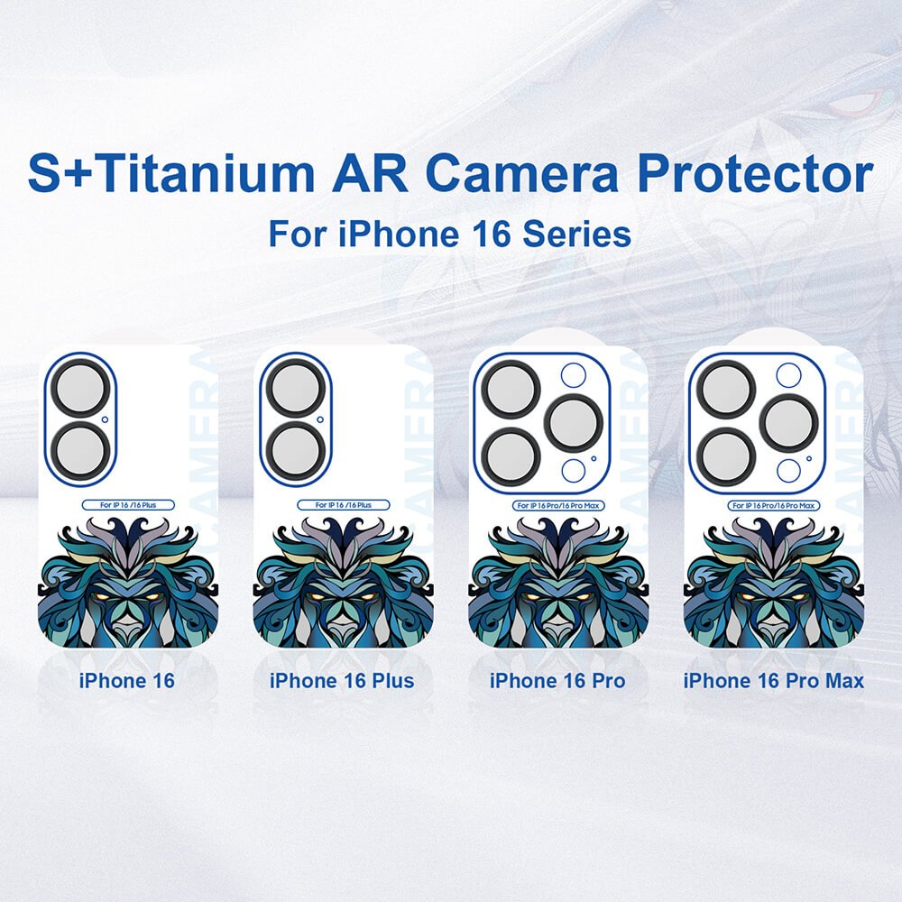 Lito iPhone 16 Pro / 16 Pro Max - S+ Camera Glass Protector - Αντιχαρακτικό Γυαλί για την Κάμερα - Black
