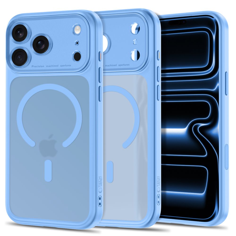 Tech-Protect iPhone 18 Pro / iPhone 17 Pro - Σκληρή Θήκη με Πλαίσιο Σιλικόνης και MagSafe - MagPeak MagSafe CC - Matte Light Blue