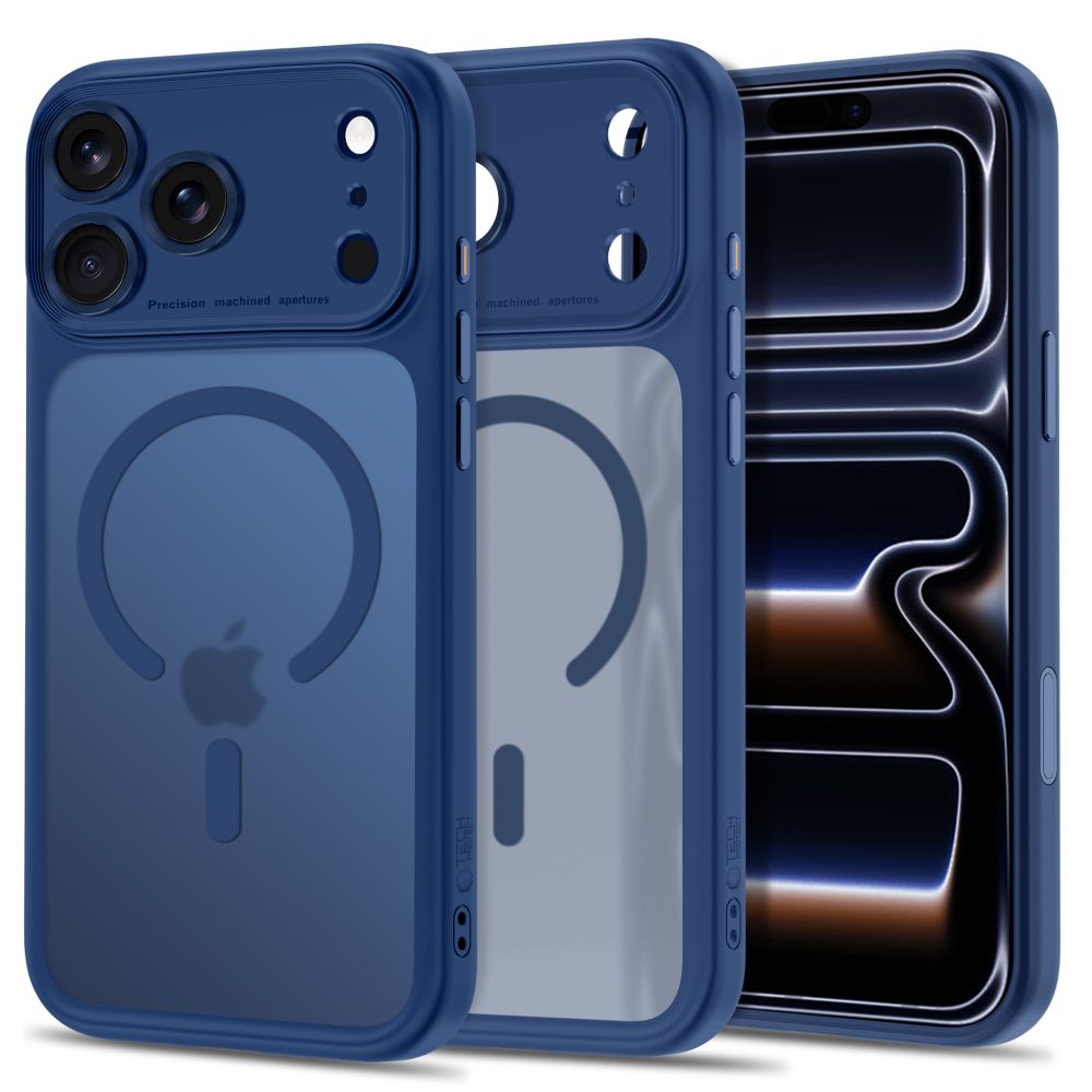 Tech-Protect iPhone 18 Pro / iPhone 17 Pro - Σκληρή Θήκη με Πλαίσιο Σιλικόνης και MagSafe - MagPeak MagSafe CC - Matte Deep Blue