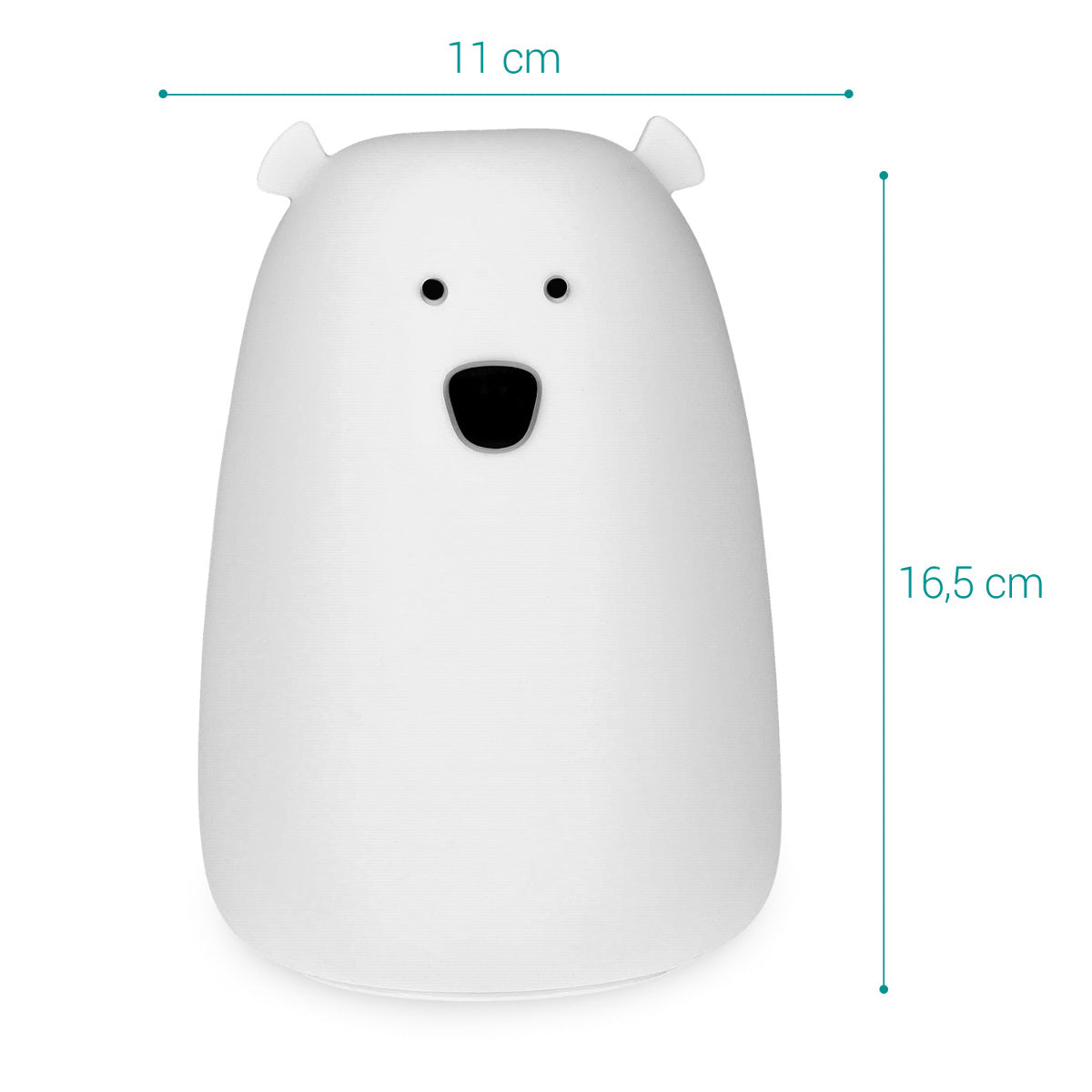 Navaris LED Bear Night Light RGB - Παιδικό Νυχτερινό Φως με Αλλαγή Χρωμάτων και Τηλεχειριστήριο - White - 45189.02