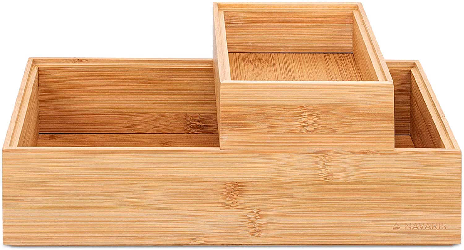 Navaris Σετ με 2 Κουτιά Αποθήκευσης - Brown - 51864.01