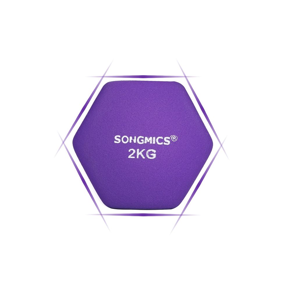 Songmics Σετ με 2 Βαράκια - 2 kg - Purple - SYL64PL