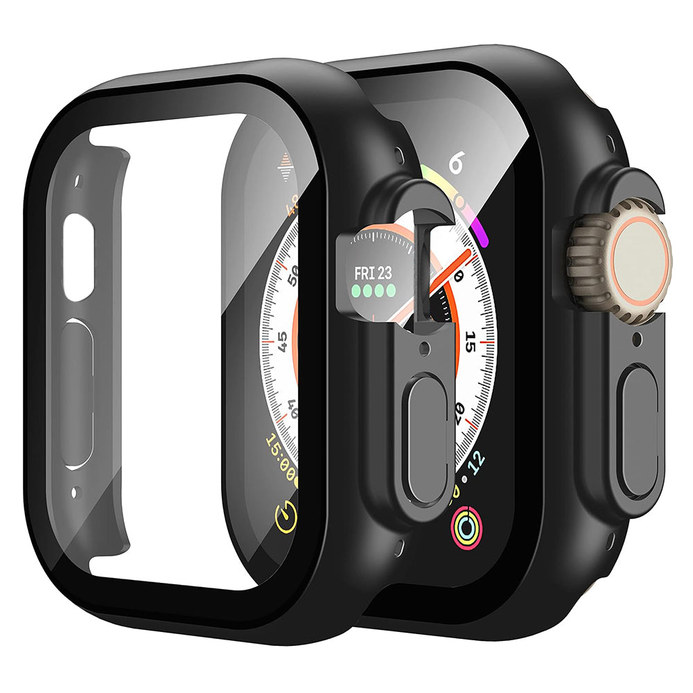 Techsuit Θήκη Apple Watch Ultra (1/2/3/4) - 49mm με Προστασία Οθόνης - Defense360 Pro - Black