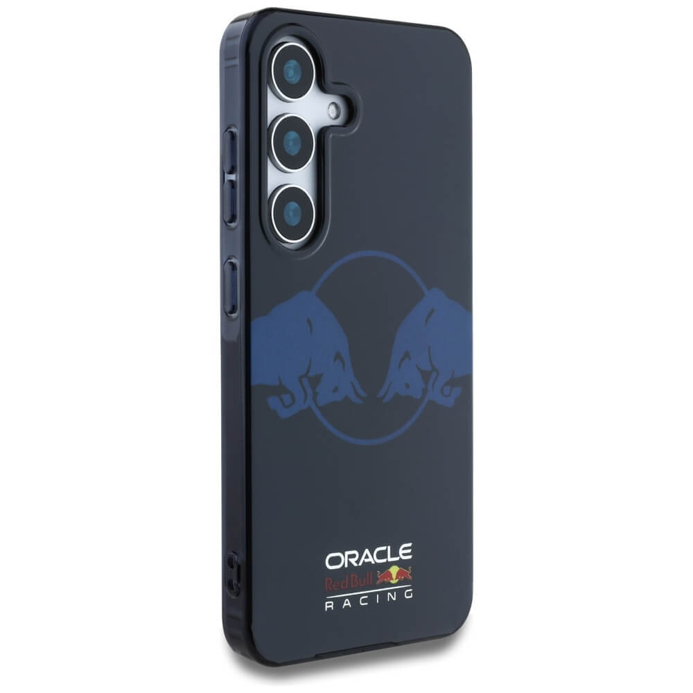 Red Bull Samsung Galaxy S25 - Two Bulls Logo - MagSafe Σκληρή Θήκη με Πλαίσιο Σιλικόνης - Navy - RBHMS25S24HIDBV