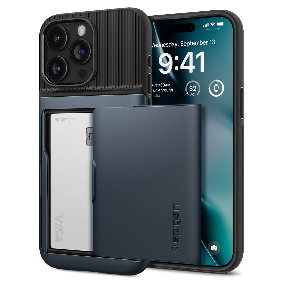 Spigen iPhone 15 Pro Slim Armor CS Σκληρή Θήκη - Blue
