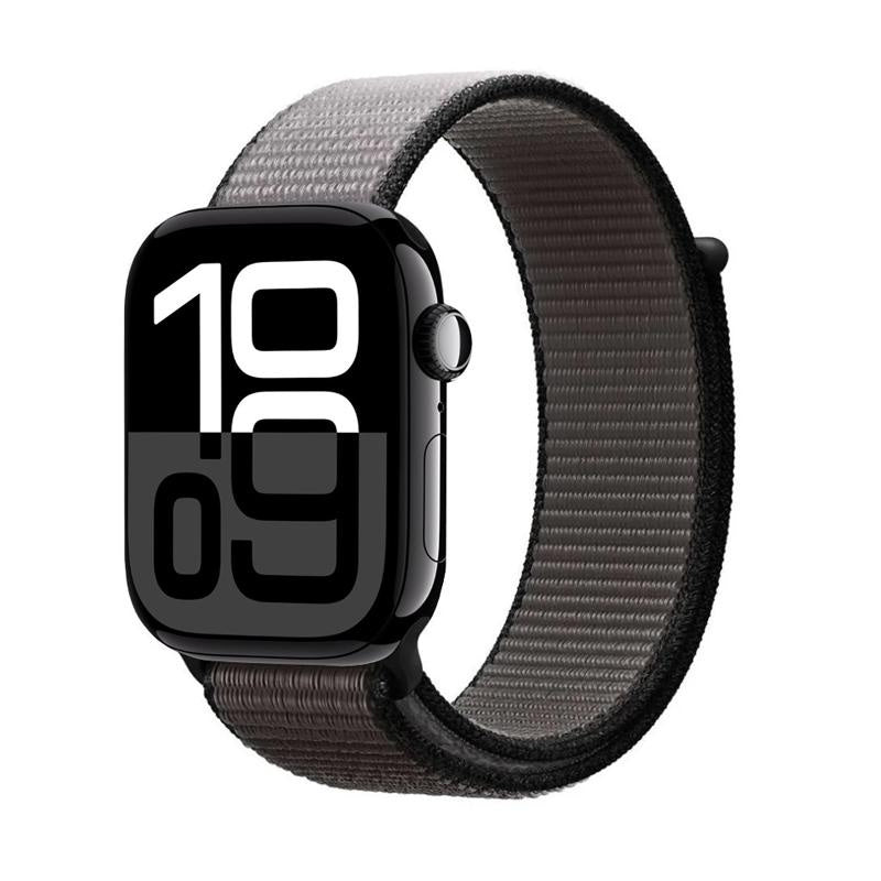 Crong Λουράκι Apple Watch 4/5/6/7/8/9/10/11 - SE (1/2/3) - ULTRA (1/2/3) - 44/45/46/49mm από Νάιλον - Nylon - Night Grey