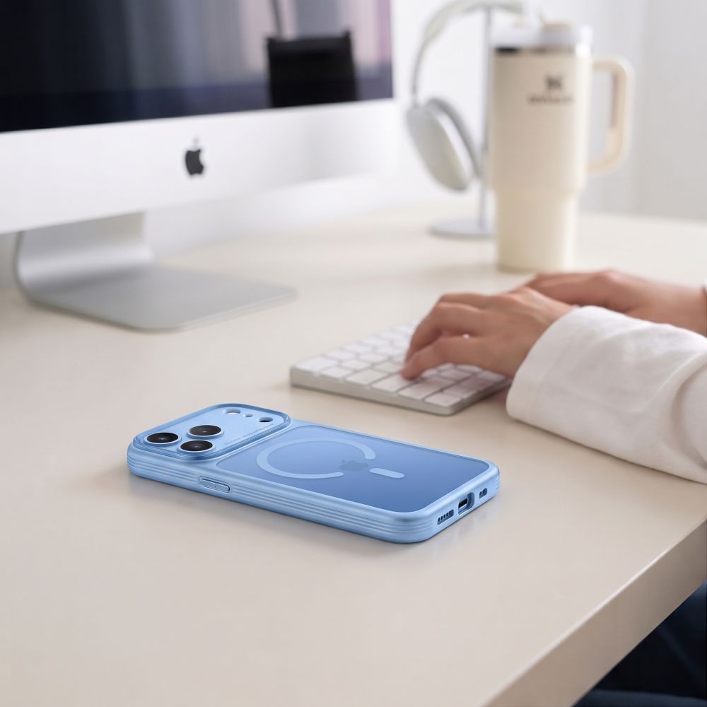 Tech-Protect iPhone 18 Pro Max / iPhone 17 Pro Max - Σκληρή Θήκη με Πλαίσιο Σιλικόνης και MagSafe - MagPrime MagSafe CC - Matte Light Blue