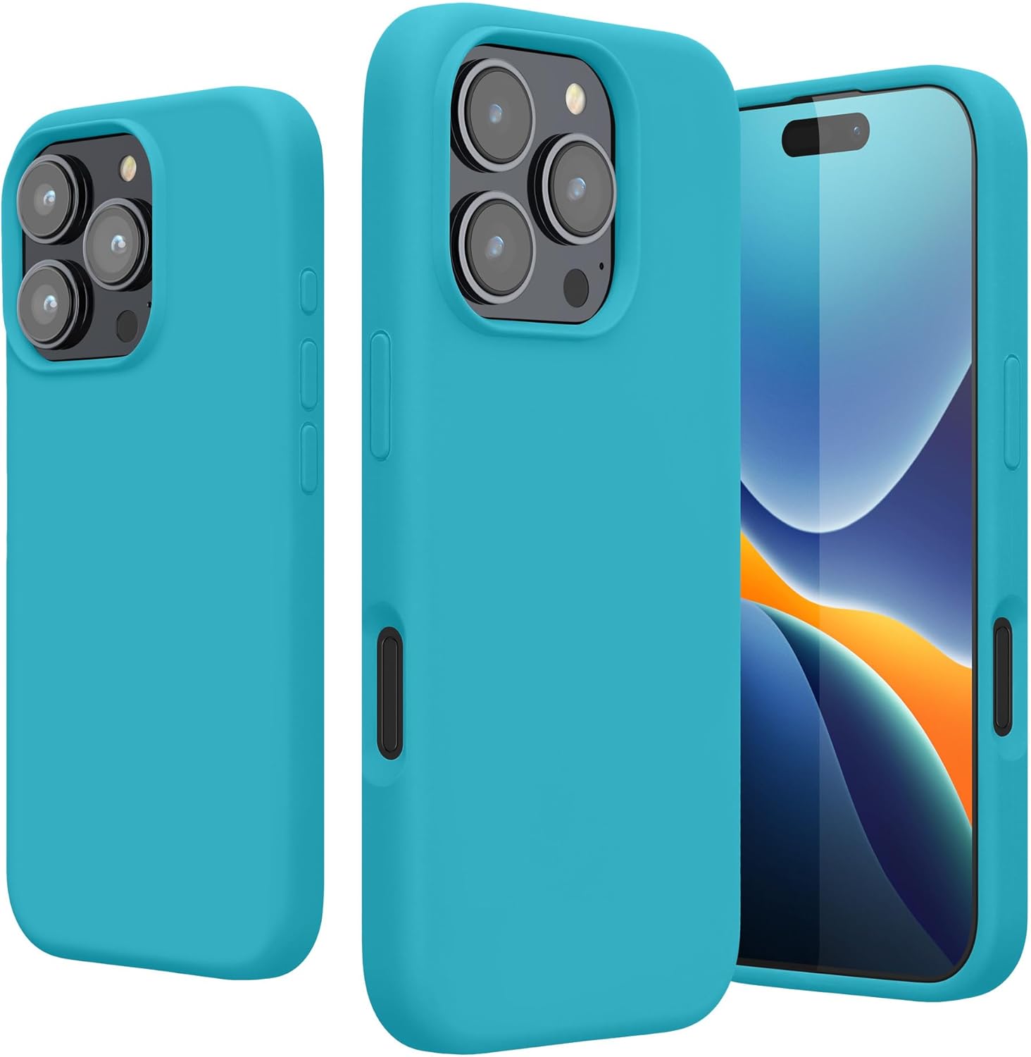 KW iPhone 16 Pro Max Θήκη Σιλικόνης Rubberized TPU - Cool Glacier