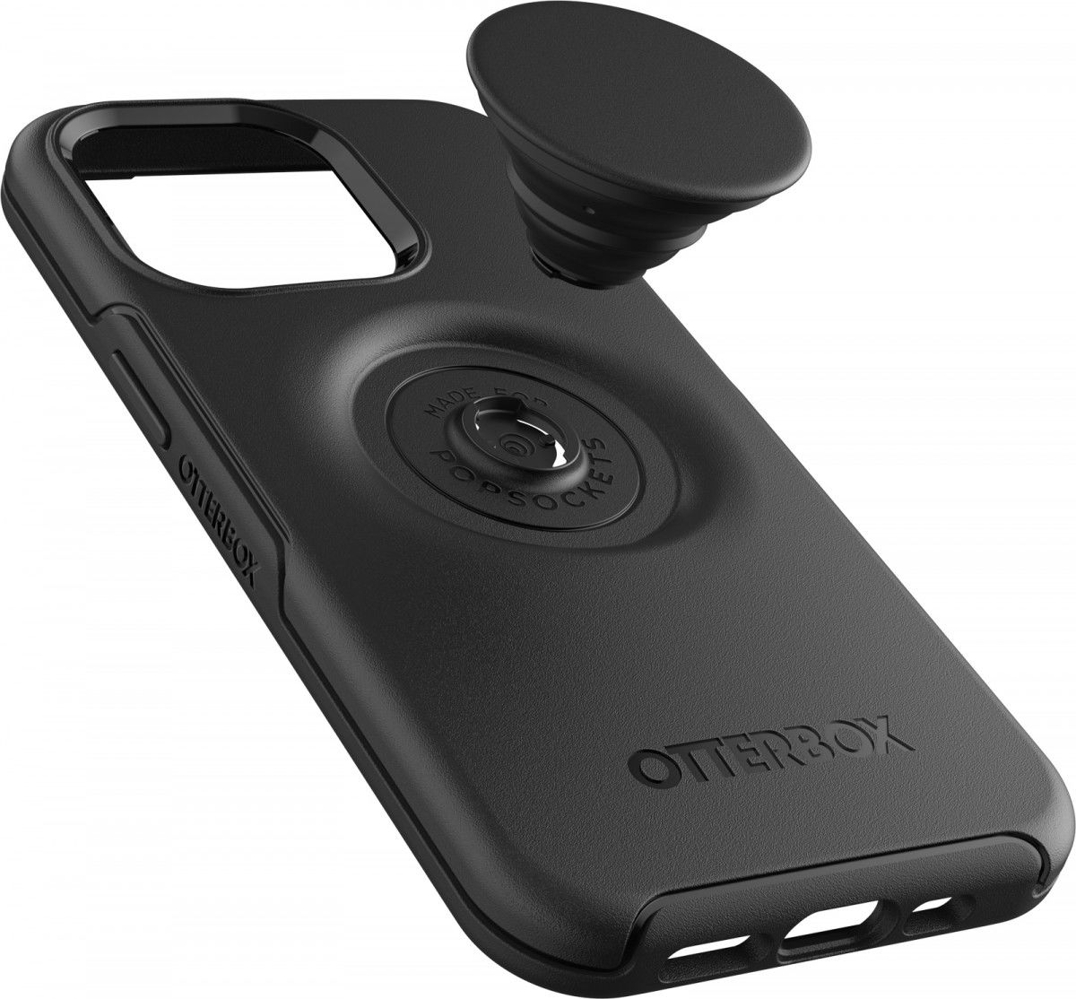 OtterBox iPhone 13 Pro Otter + Pop Symmetry Series Σκληρή Θήκη με Πλαίσιο Σιλικόνης και Ενσωματωμένο Pop Holder - Black