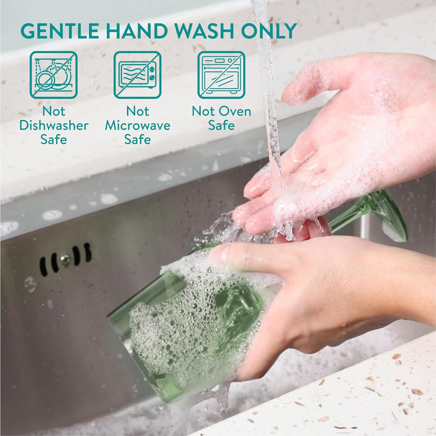 Navaris Σετ με 4 Ποτήρια Κρασιού - Mint Green - 56212.05