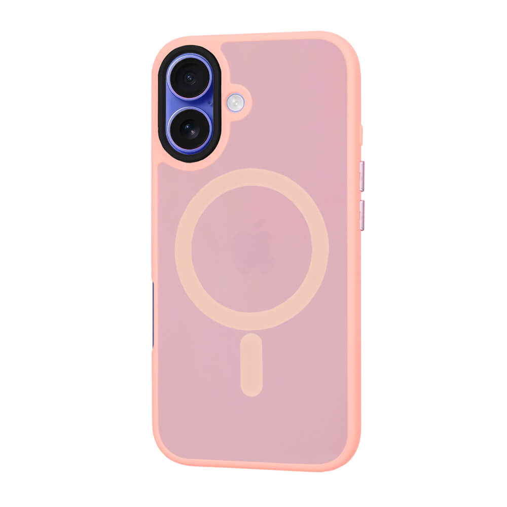 Techsuit iPhone 16 - HaloFrost Series MagSafe - Σκληρή Θήκη με Πλαίσιο Σιλικόνης - Pink