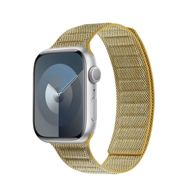 Crong Λουράκι Apple Watch 2/3/4/5/6/7/8/9/10/11 - SE (1/2/3) - 38/40/41/42mm από Νάιλον - Melange - Υellow Melange