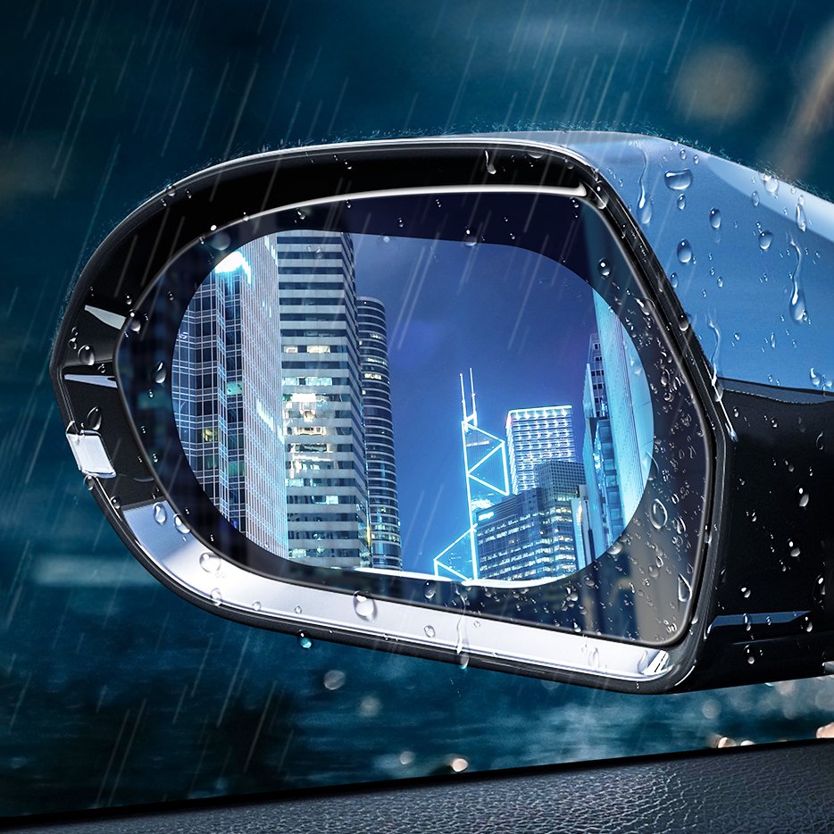 Baseus 0.15mm Rainproof Film - Αδιάβροχες Μεμβράνες για Καθρέπτες Αυτοκινήτου - 2 Τεμάχια - Διάφανες - SGFY-C02