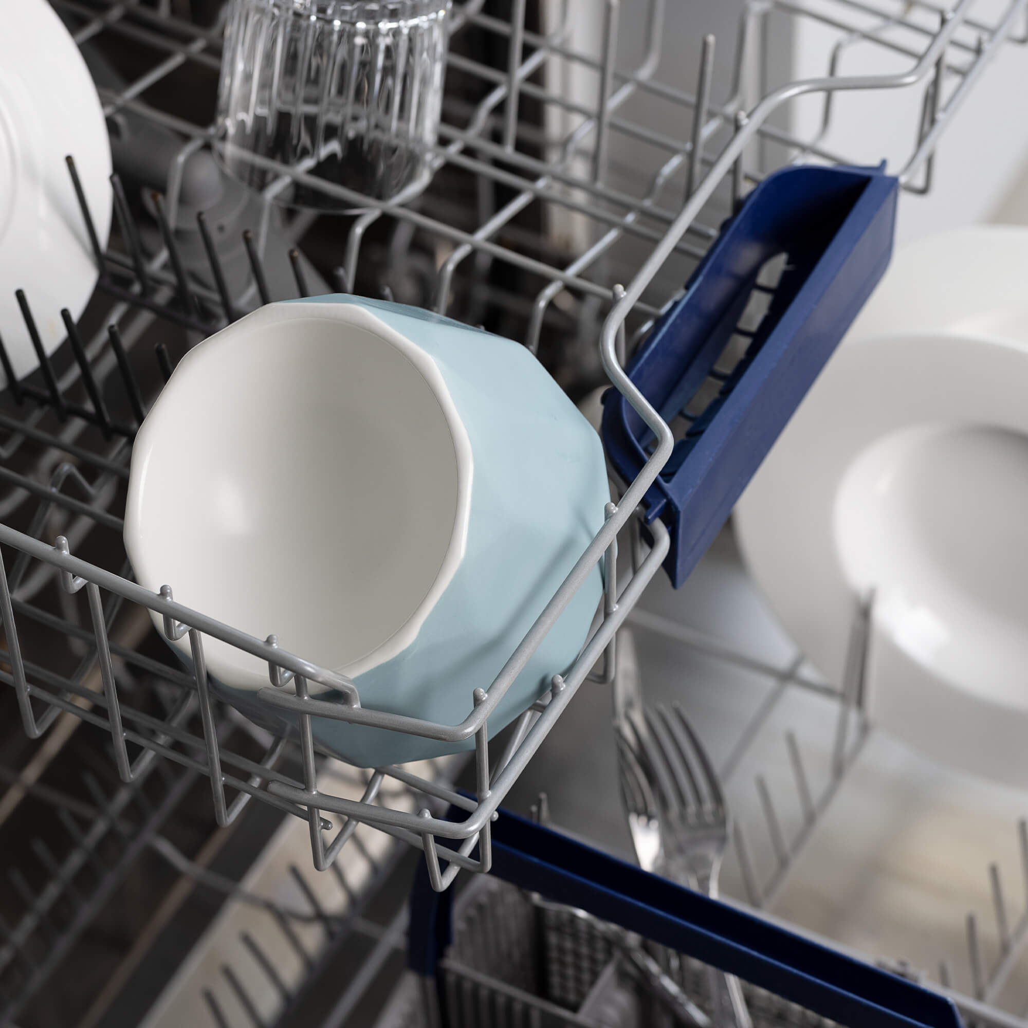 Navaris Κεραμικό Μπολ Φαγητού και Νερού για Κατοικίδια - 12 cm - Blue - 55230.04