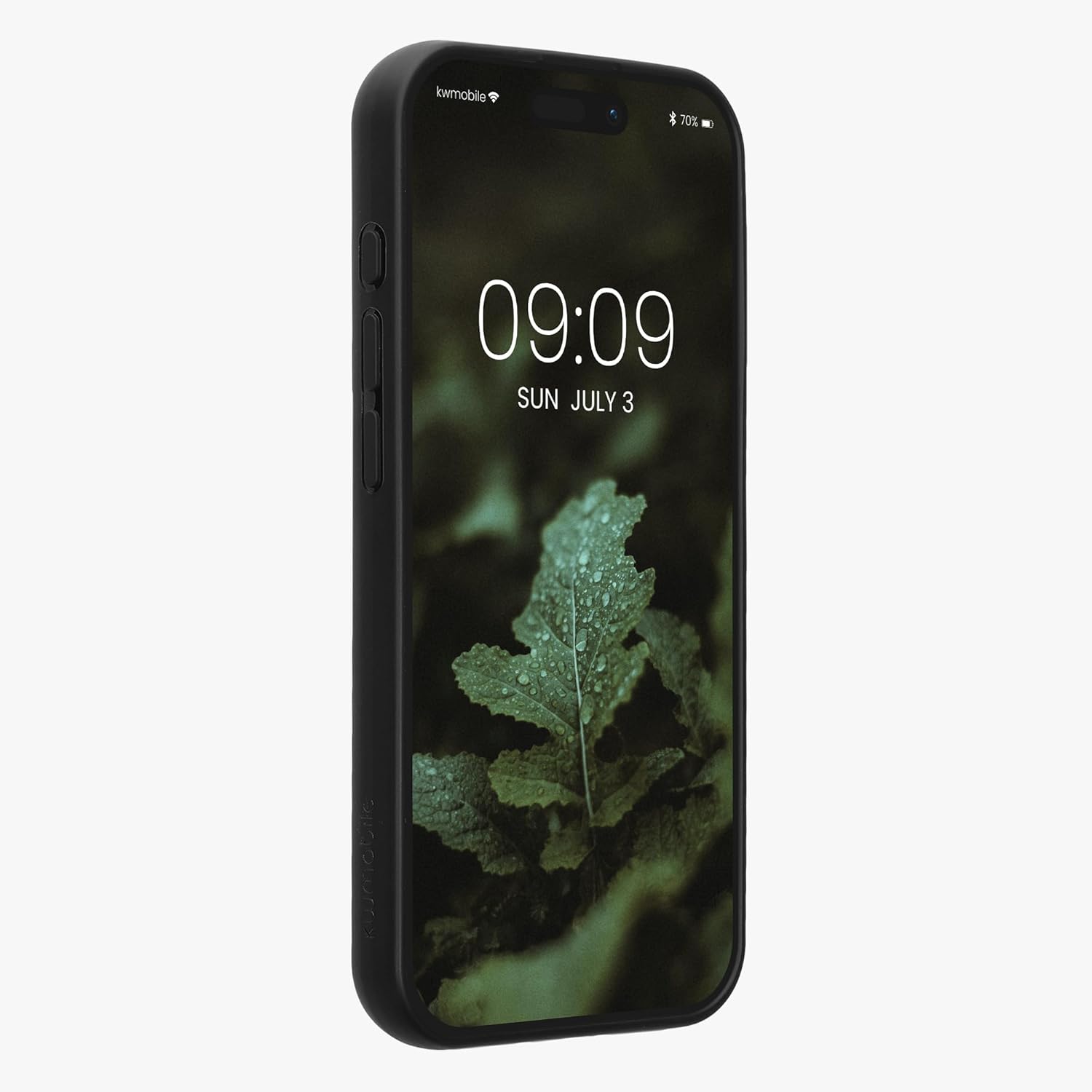 KW iPhone 15 Pro Θήκη από Φυσικό Ξύλο - Design Wood Sunflower - Yellow / Dark Brown / Light Brown