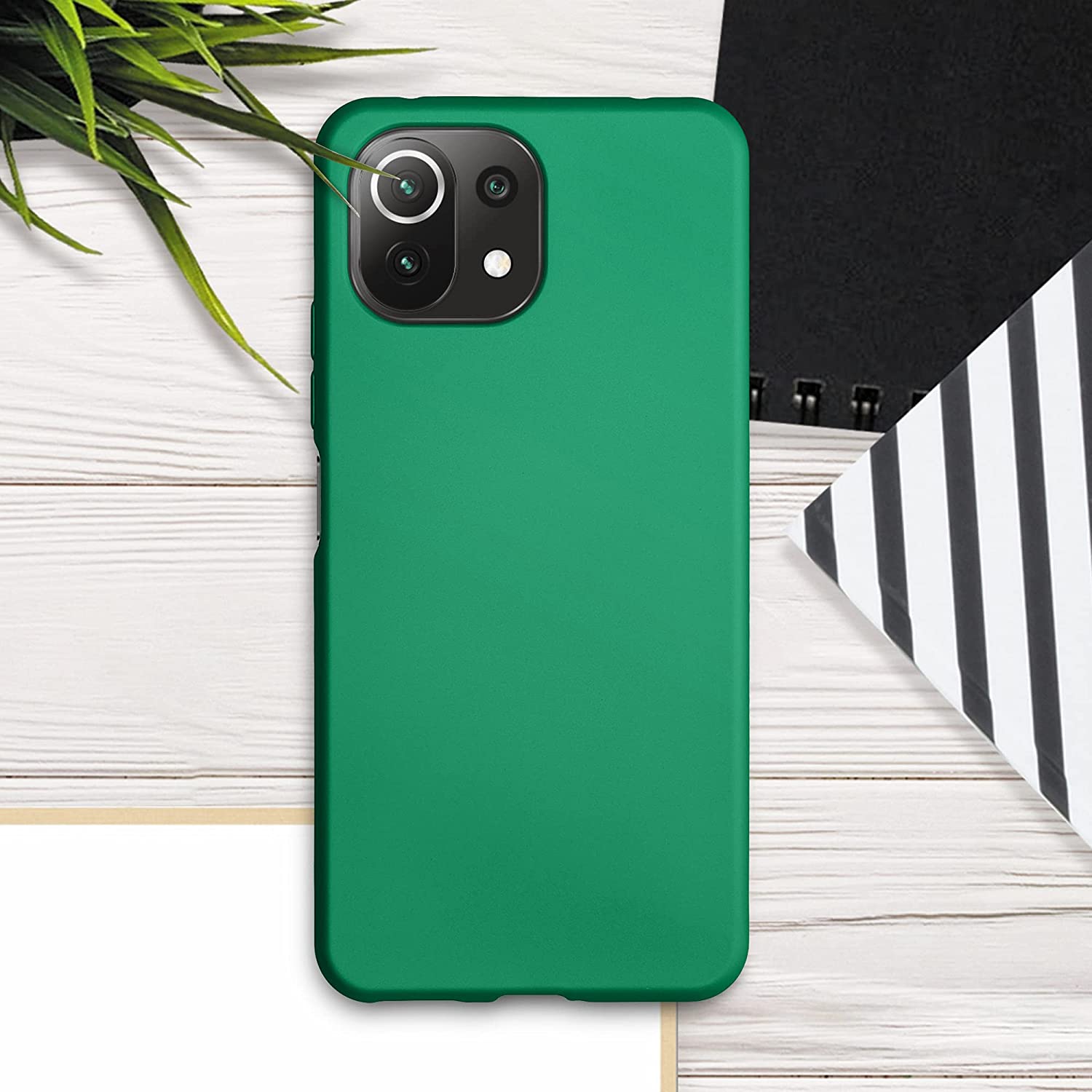 KW Xiaomi Mi 11 Lite / Mi 11 Lite 5G Θήκη Σιλικόνης TPU - Metallic Dark Green - 54727.170