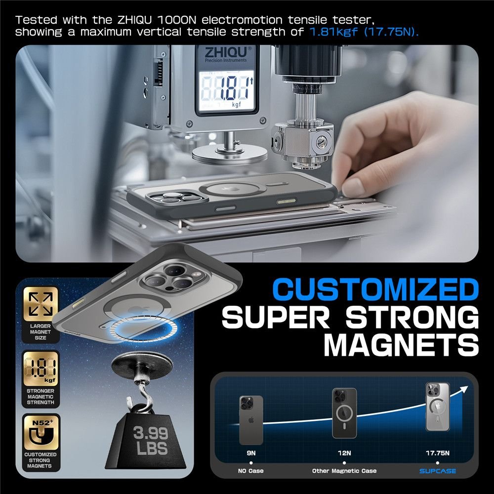 Supcase iPhone 16 Pro UB Mag Σκληρή Θήκη με MagSafe - Grey