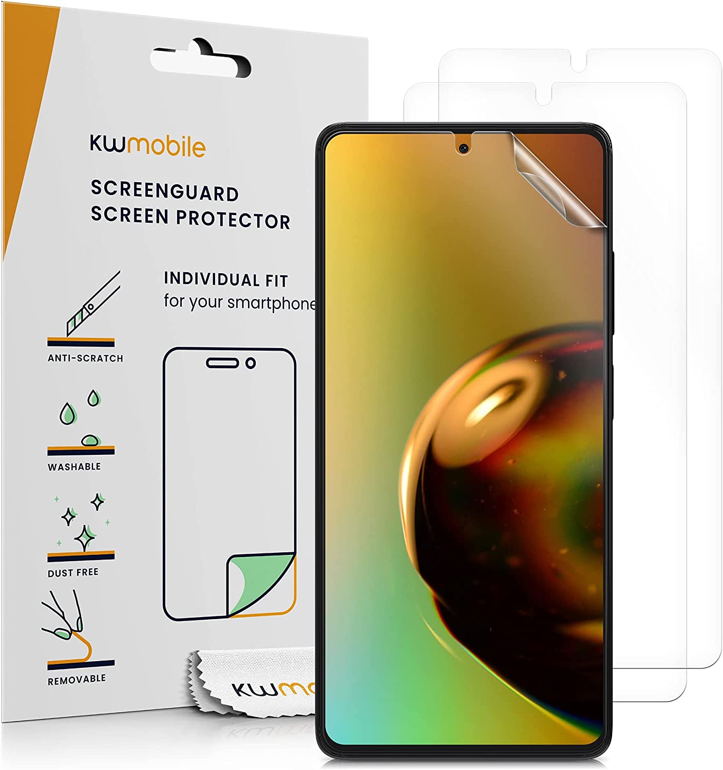 KW Xiaomi Redmi Note 12 Pro / Redmi Note 12 Pro Plus - Τρεις Μεμβράνες Προστασίας Οθόνης - Διάφανες - 60731.1