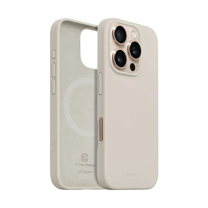 Crong iPhone 16 Pro Max Color Cover Magnetic - Θήκη Σιλικόνης με MagSafe - Stone Beige