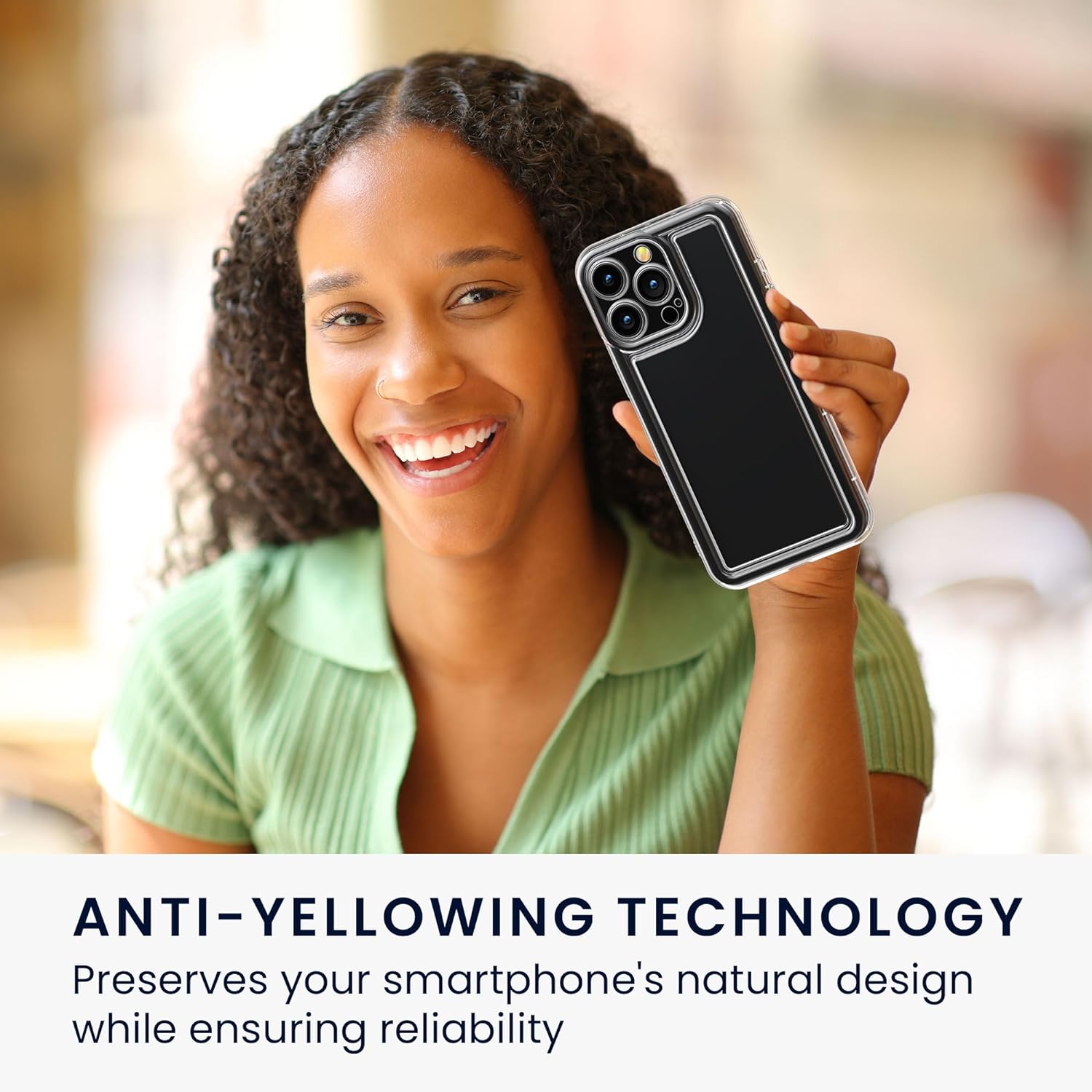 KW iPhone 15 Pro Max Air Cushion Θήκη Σιλικόνης TPU - Διάφανη