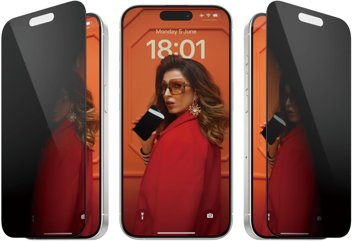 PanzerGlass iPhone 15 Pro Ultra-Wide Fit Easy Aligner Privacy Full Screen Αντιχαρακτικό Γυαλί Οθόνης - Black