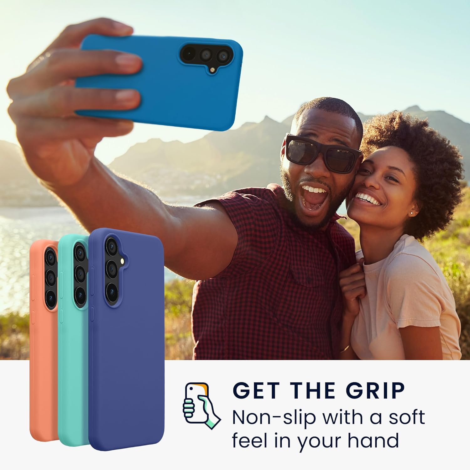 KW Samsung Galaxy A55 5G Θήκη Σιλικόνης Rubberized TPU - Caribbean Blue