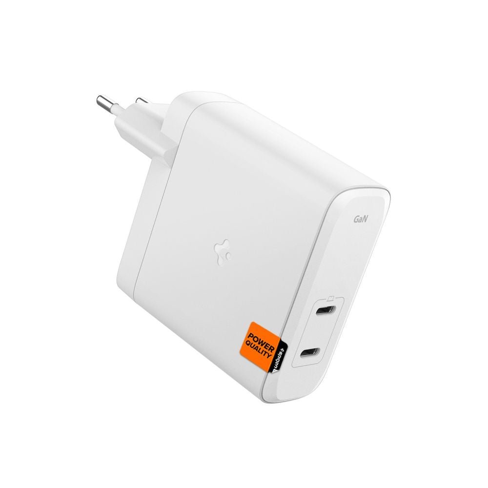 Spigen ArcStation Pro GaN - 1402 140W - Οικιακός Φορτιστής Γρήγορης Φόρτισης με 2 Θύρες Type - C - White