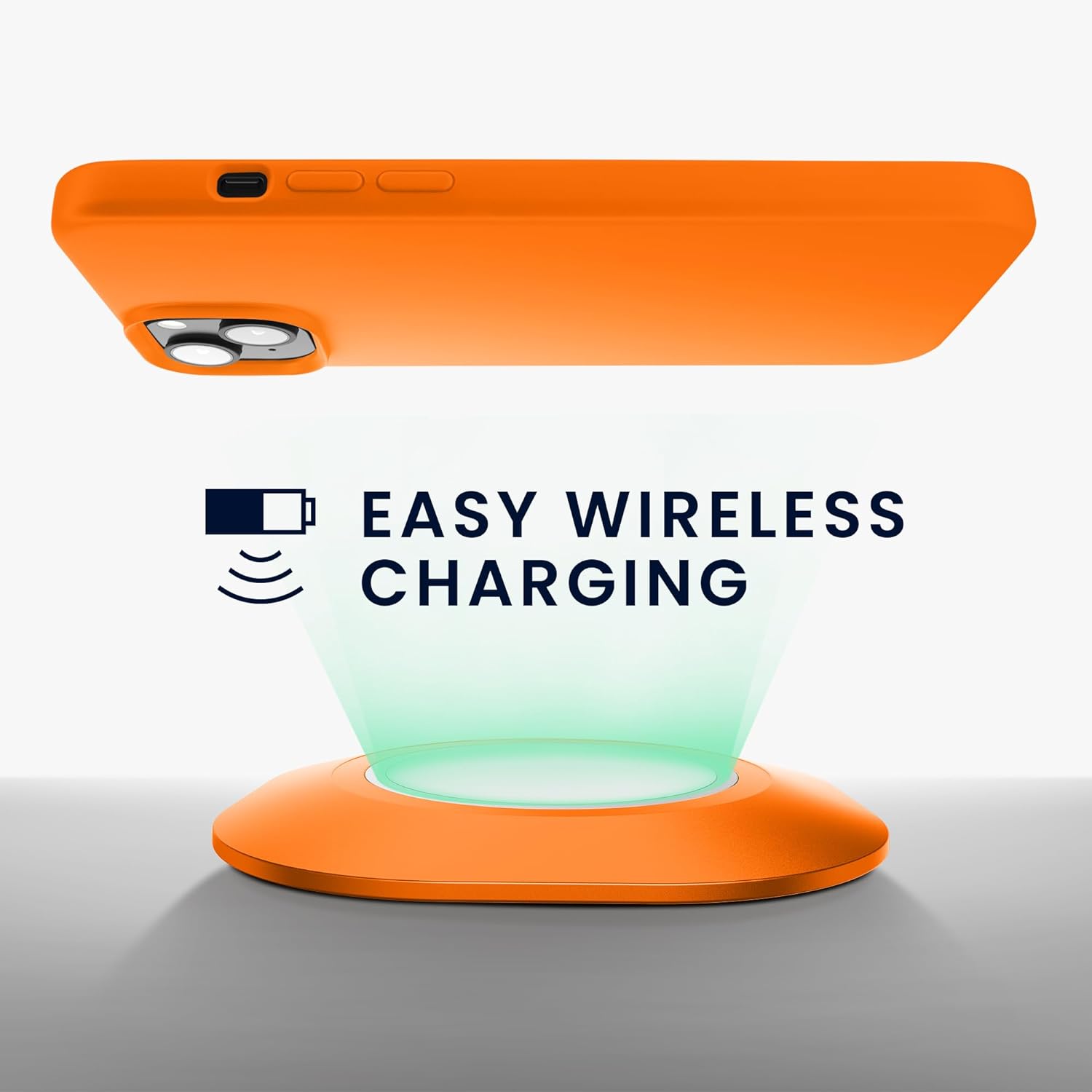 KW iPhone 15 Plus Θήκη Σιλικόνης Rubberized TPU - Fruity Orange - 61954.15