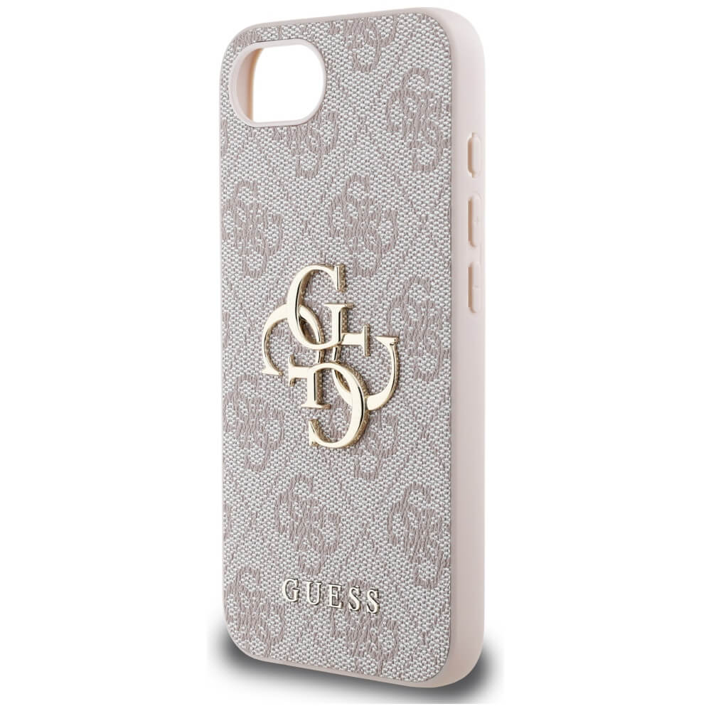 Guess iPhone 16e - 4G Big Logo - Θήκη με Επένδυση Συνθετικού Δέρματος - Pink - GUHCPSE44GMGPI