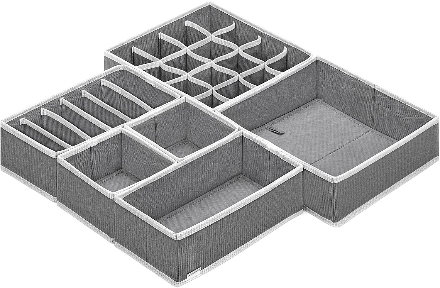 Navaris Σετ με 6 Κουτιά Αποθήκευσης για Συρτάρι - Grey - 54251.01