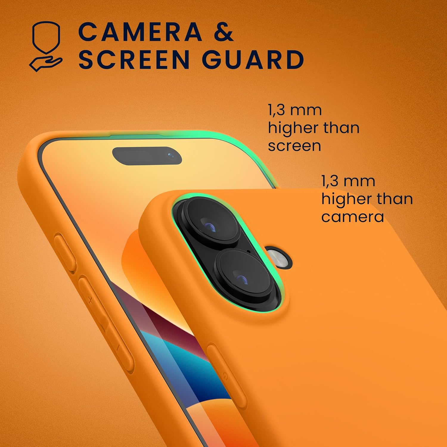 KW iPhone 16 Λεπτή Θήκη Σιλικόνης TPU - Fruity Orange
