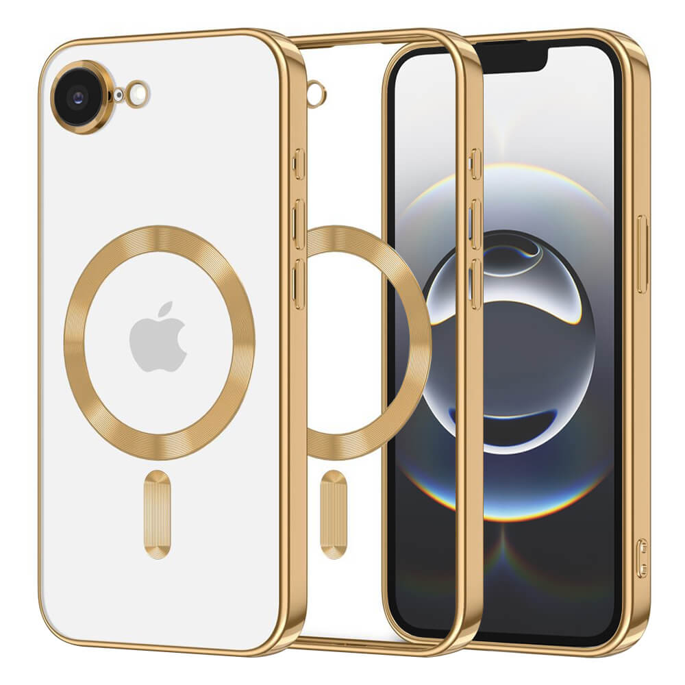 Techsuit iPhone 16e - Luxury Crystal MagSafe - Θήκη Σιλικόνης - Gold