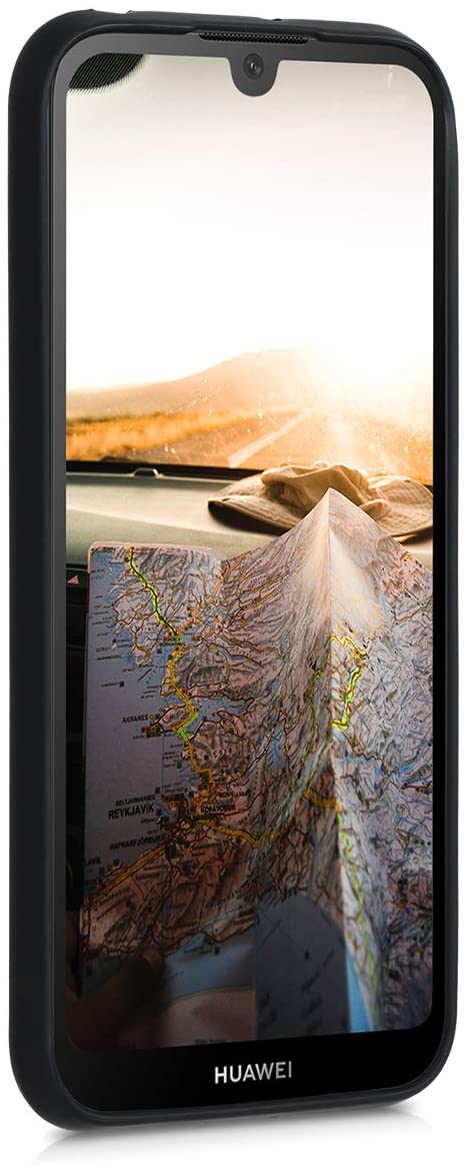 KW Huawei Y5 2019 Θήκη Σιλικόνης TPU Design Navigational Compass - Black / White - 51080.02