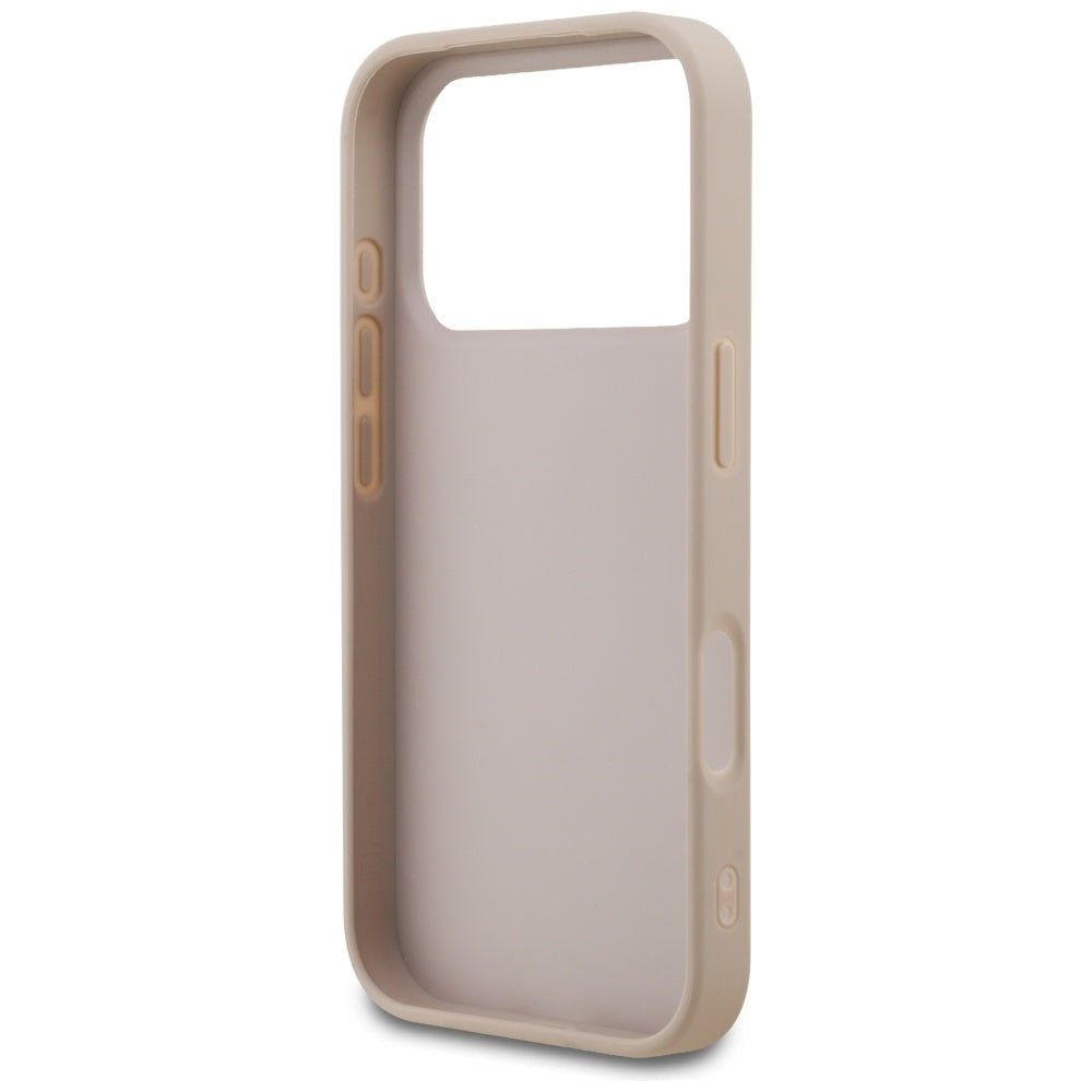Guess iPhone 17 Pro - 4G Classic - Σκληρή Θήκη με Πλαίσιο Σιλικόνης και Επένδυση Συνθετικού Δέρματος - Pink - GUHCP17LG4GFPI